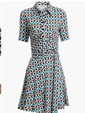 Diane von Furstenberg Didi Geo Print Dress size XS